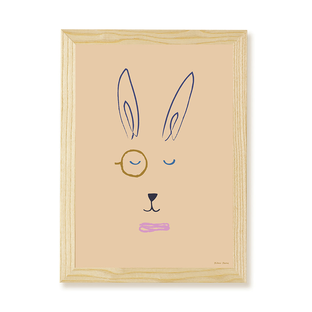 Hector Hare Kids Art Print by Hibou Home