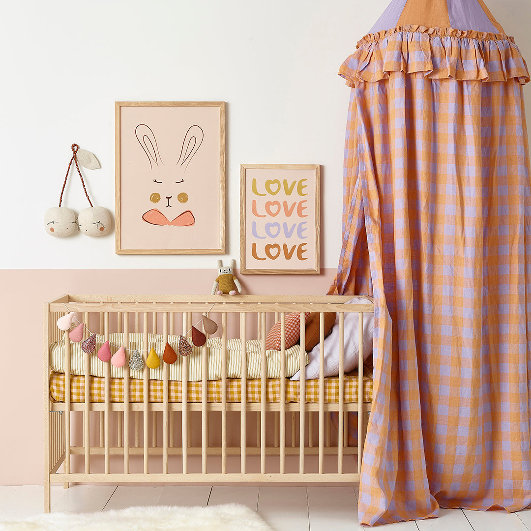 Sylvie Rabbit Kids Art Print by Hibou Home