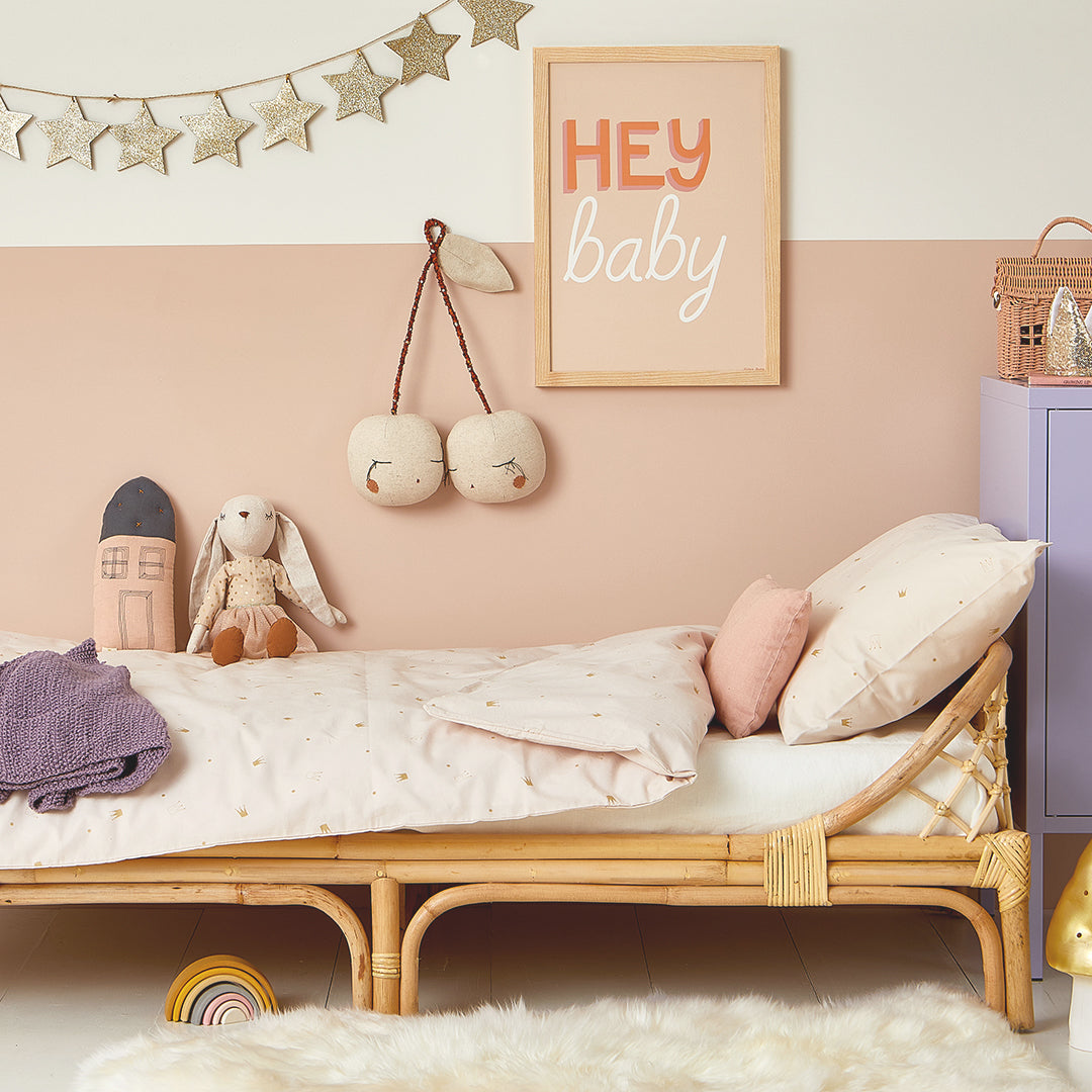 Hey Baby Kids Art Print by Hibou Home