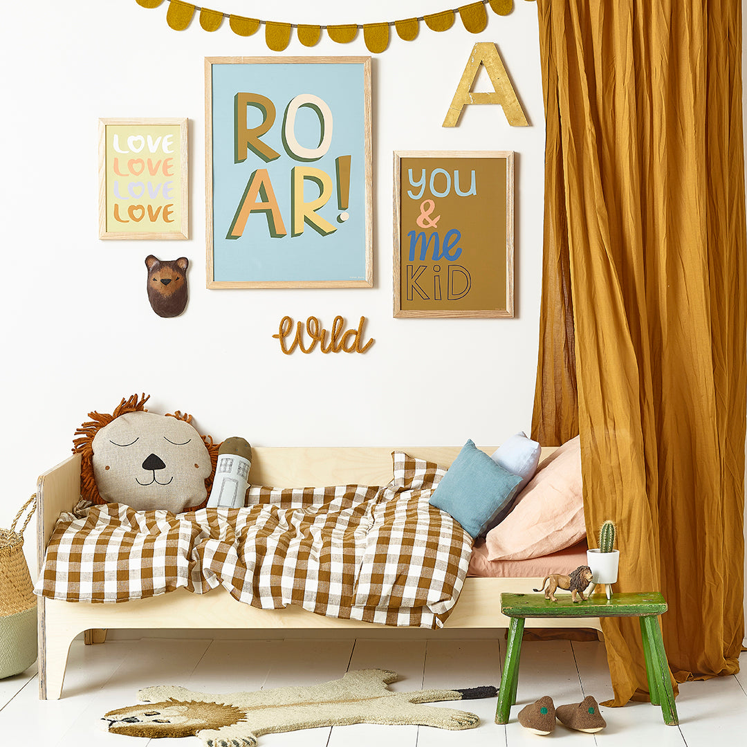 ROAR! Kids Art Print by Hibou Home