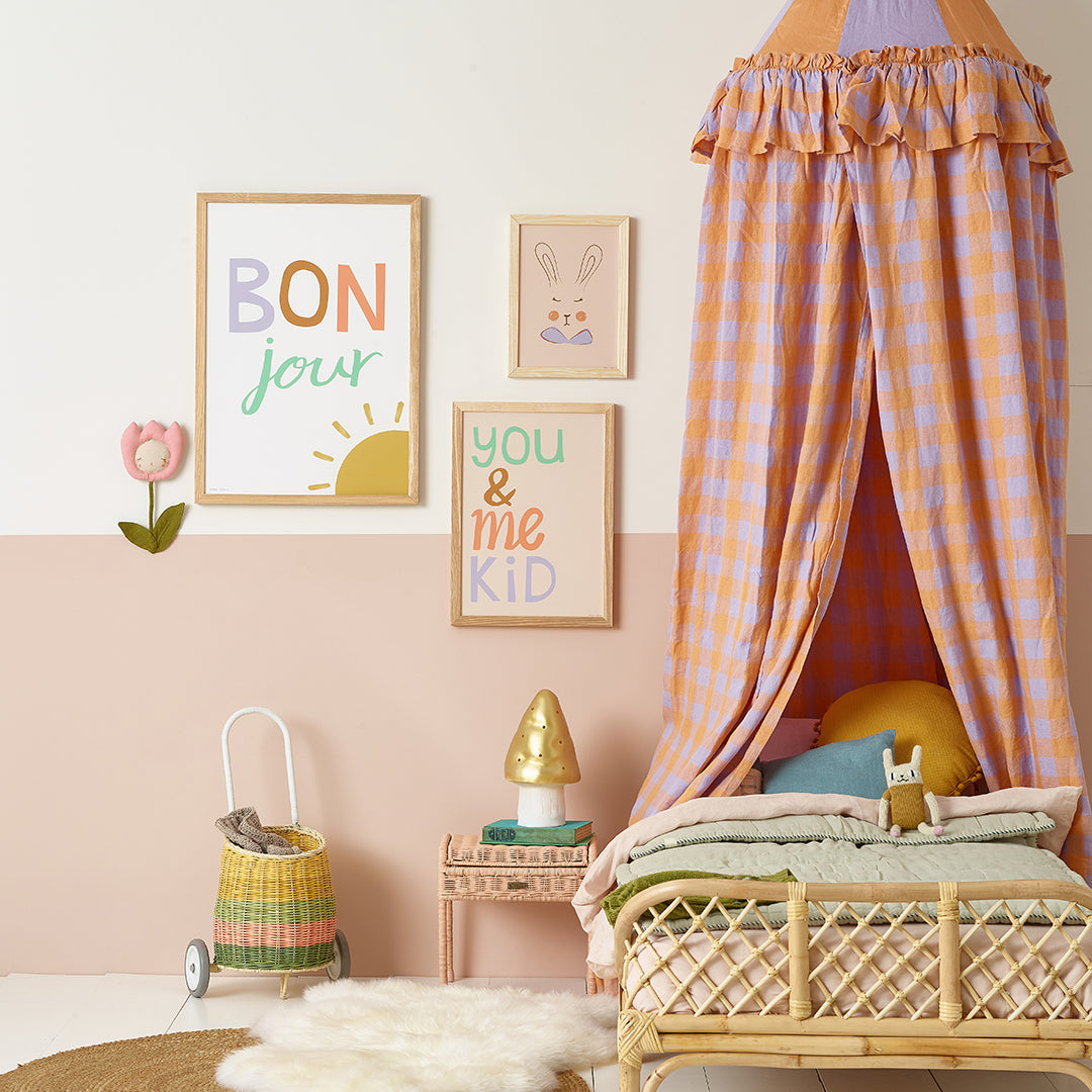 Bonjour Kids Art Print by Hibou Home