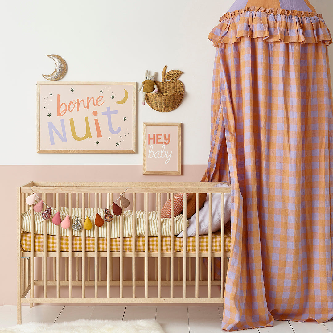 Bonne Nuit Kids Art Print by Hibou Home