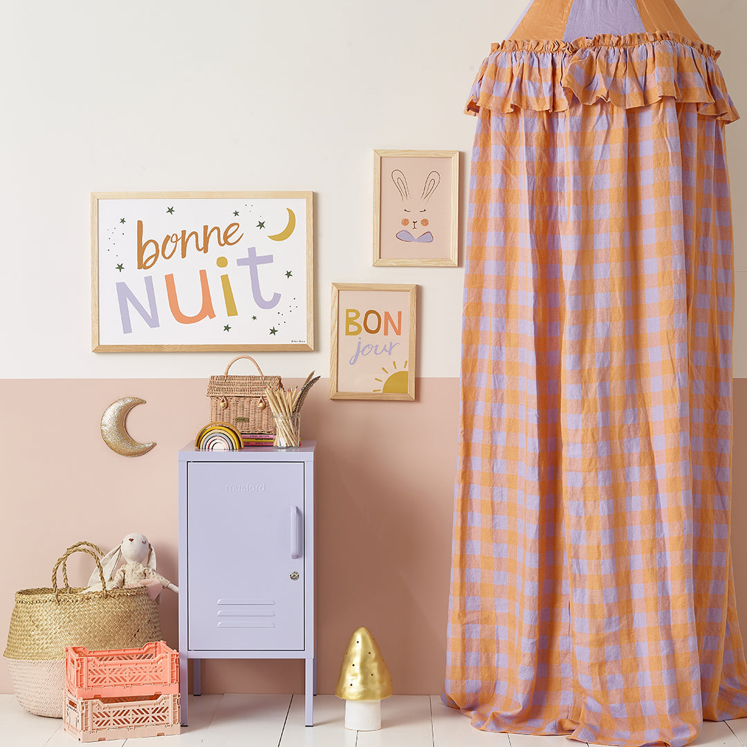 Bonne Nuit Kids Art Print by Hibou Home