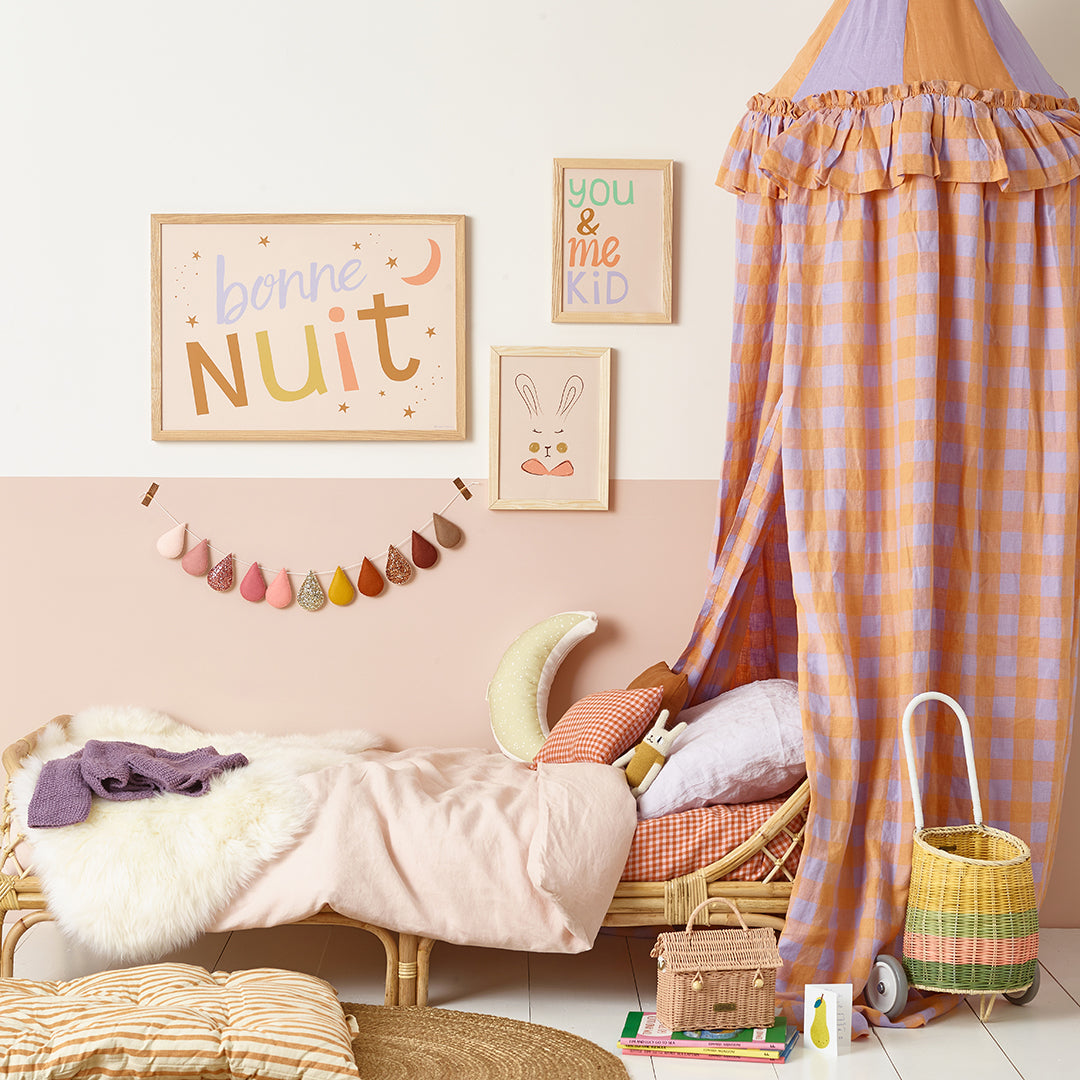 Bonne Nuit Kids Art Print by Hibou Home