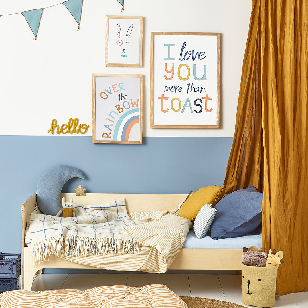 I Love You More Than Toast Kids Art Print by Hibou Home