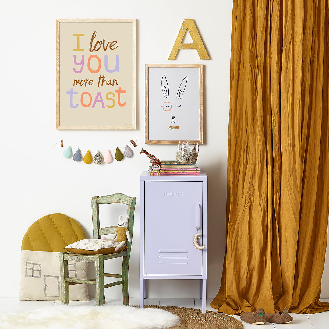 I Love You More Than Toast Kids Art Print by Hibou Home