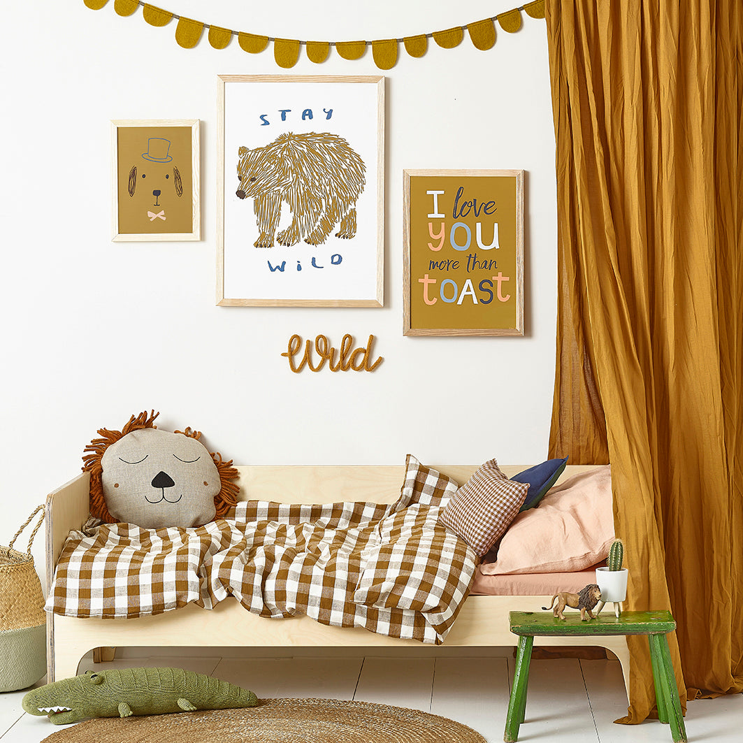 I Love You More Than Toast Kids Art Print by Hibou Home