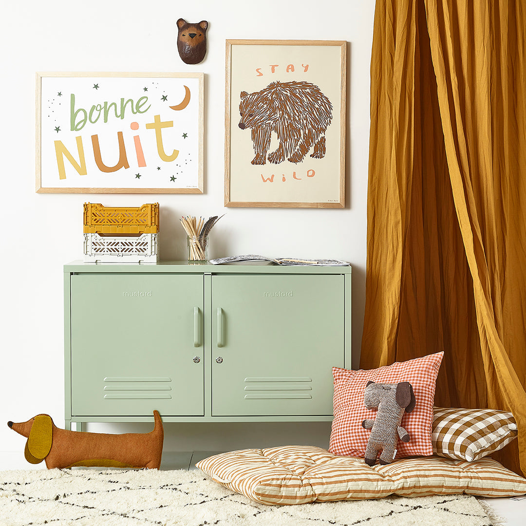 Bonne Nuit Kids Art Print by Hibou Home