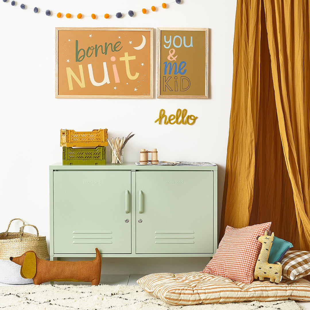 Bonne Nuit Kids Art Print by Hibou Home