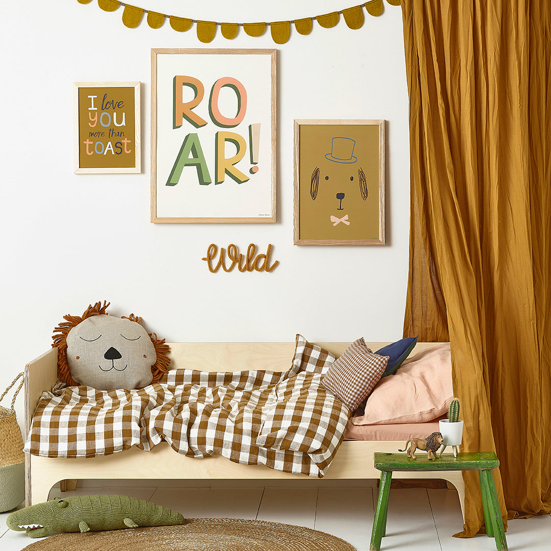 ROAR! Kids Art Print by Hibou Home