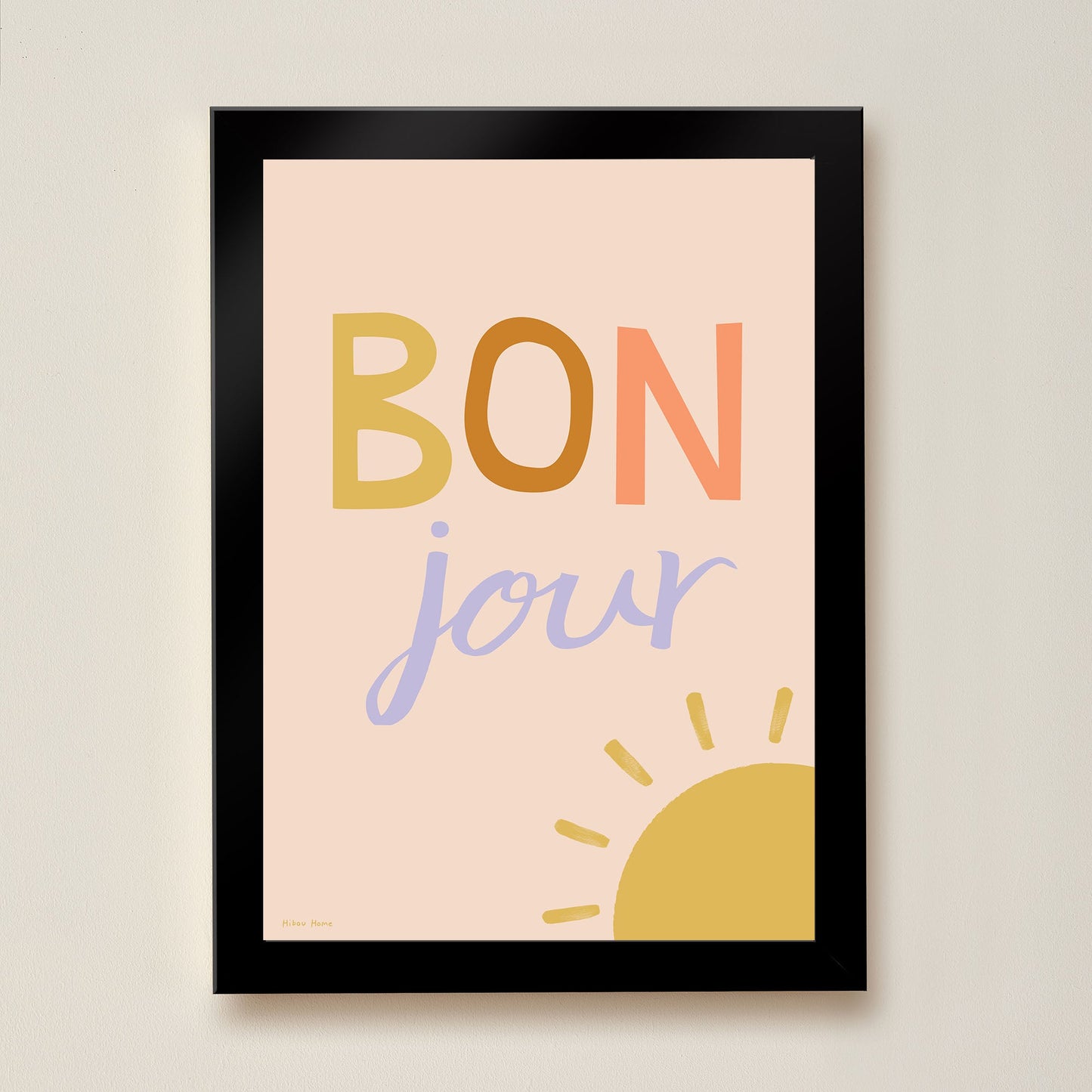 Bonjour Kids Art Print by Hibou Home