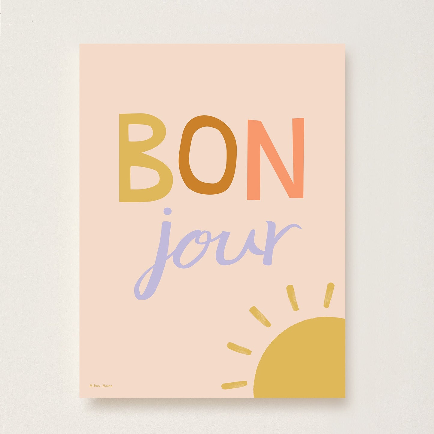Bonjour Kids Art Print by Hibou Home