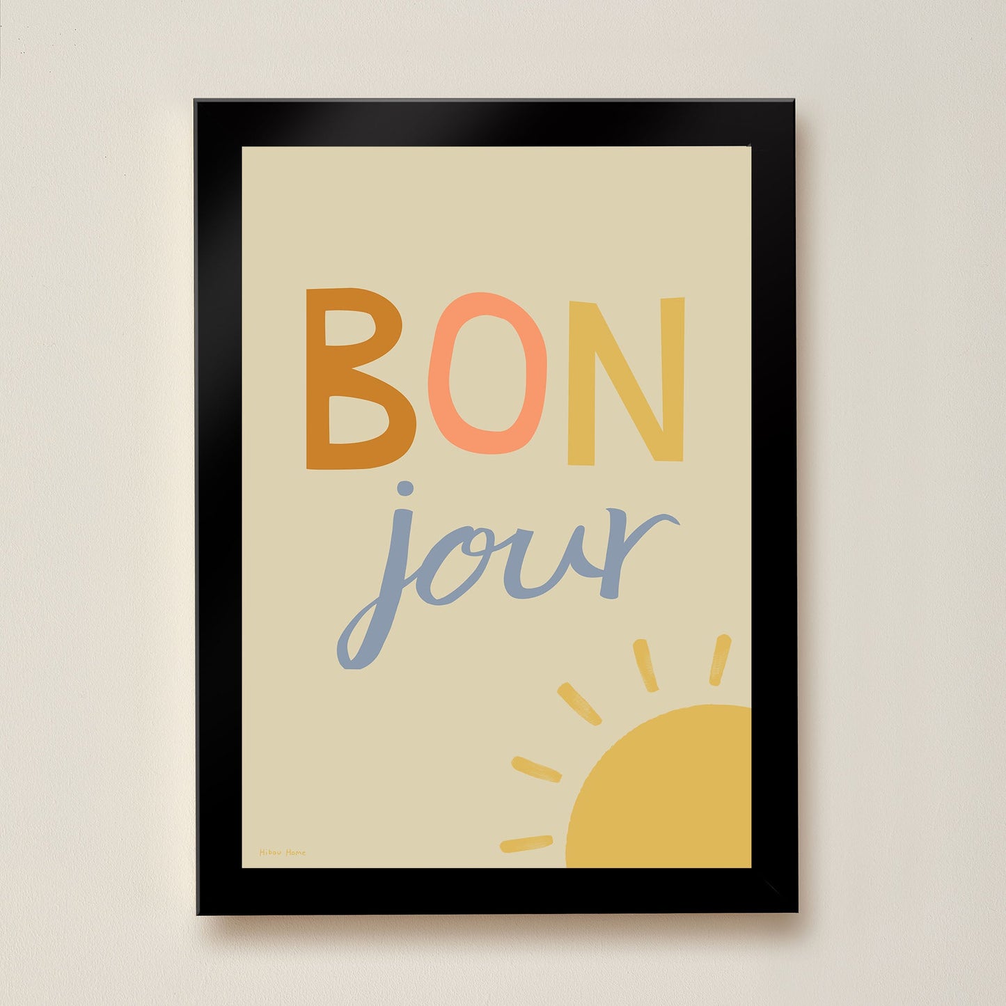 Bonjour Kids Art Print by Hibou Home