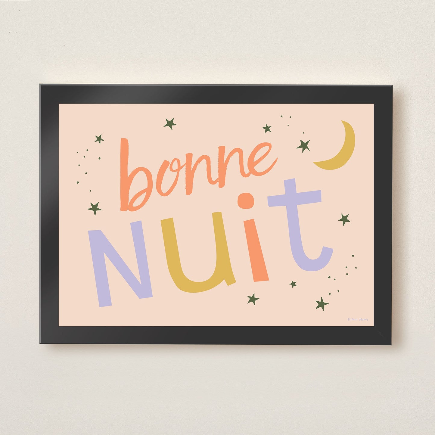 Bonne Nuit Kids Art Print by Hibou Home Edit alt text