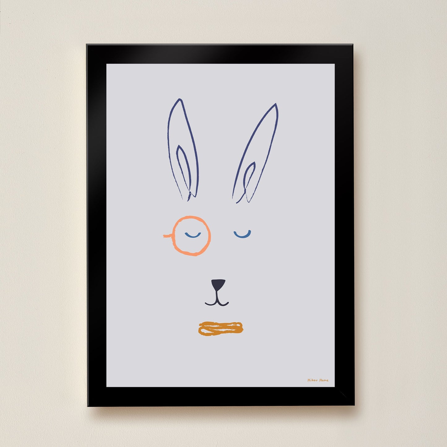 Hector Hare Kids Art Print by Hibou Home