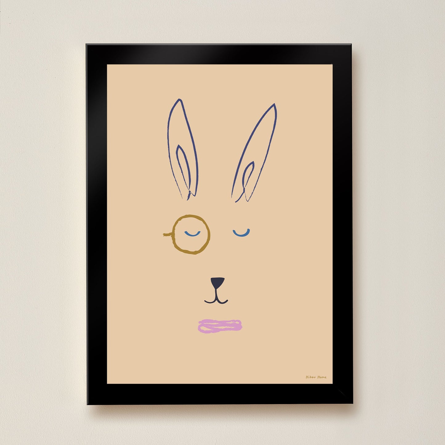 Hector Hare Kids Art Print by Hibou Home
