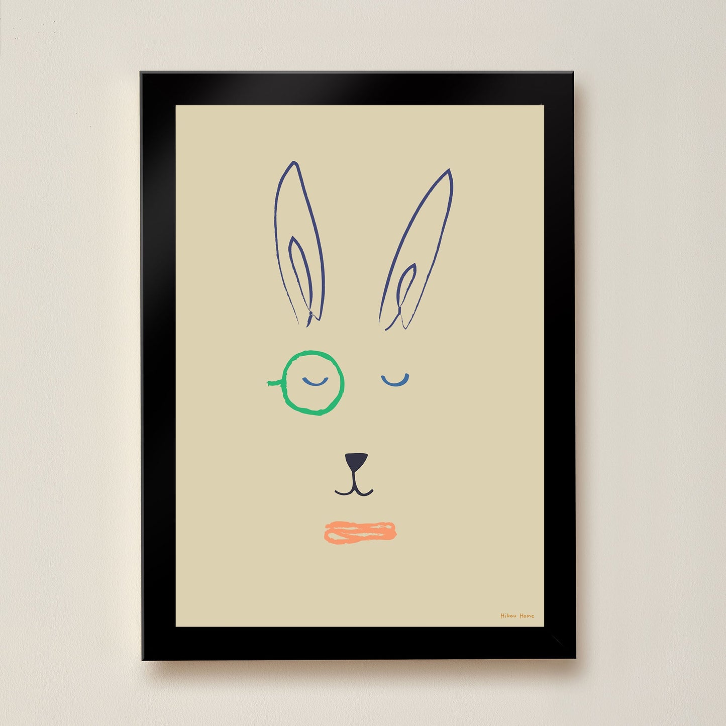 Hector Hare Kids Art Print by Hibou Home