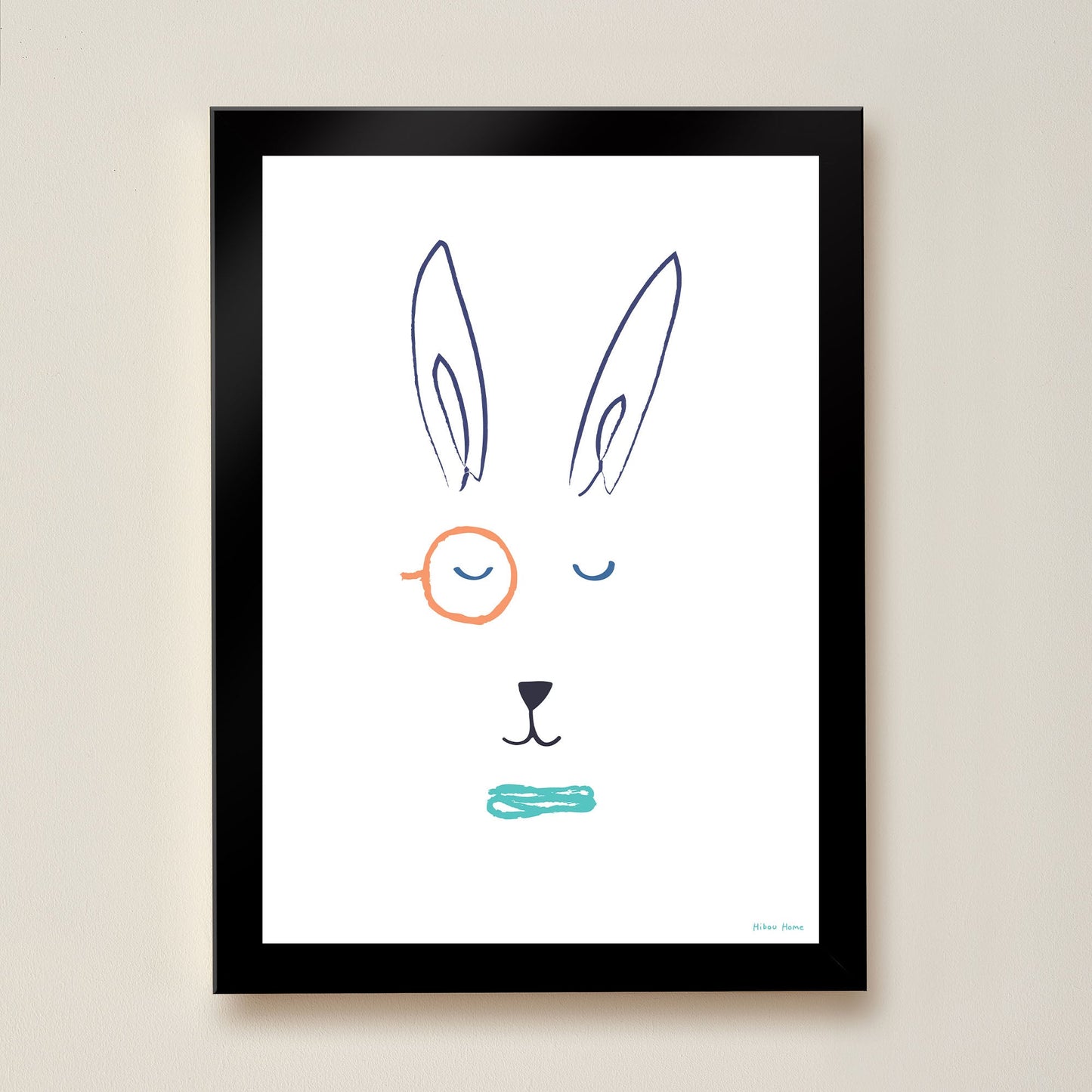 Hector Hare Kids Art Print by Hibou Home