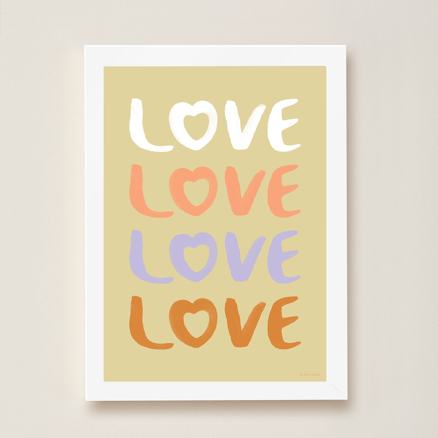 LOVE Kids Art Print by Hibou Home