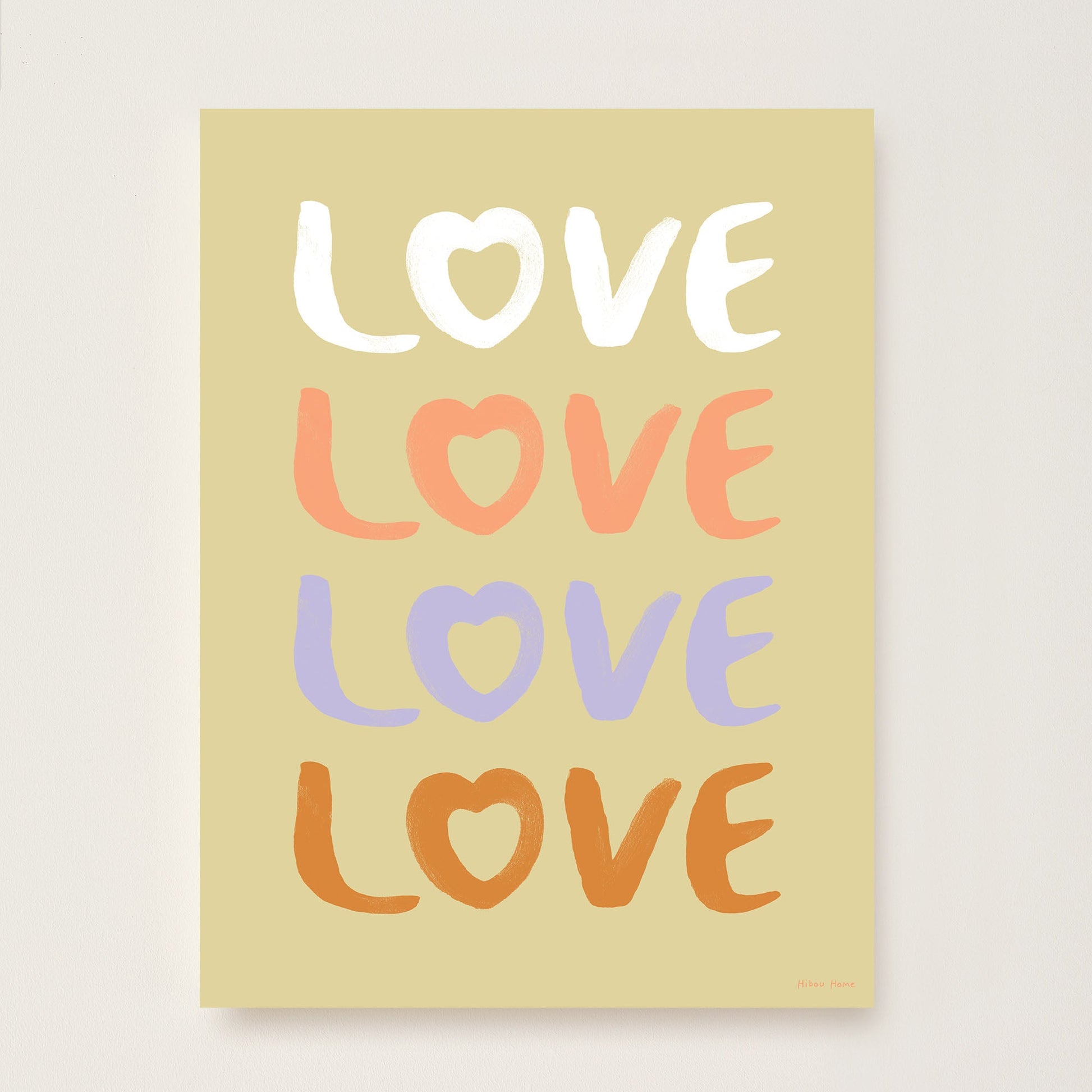 LOVE Kids Art Print by Hibou Home