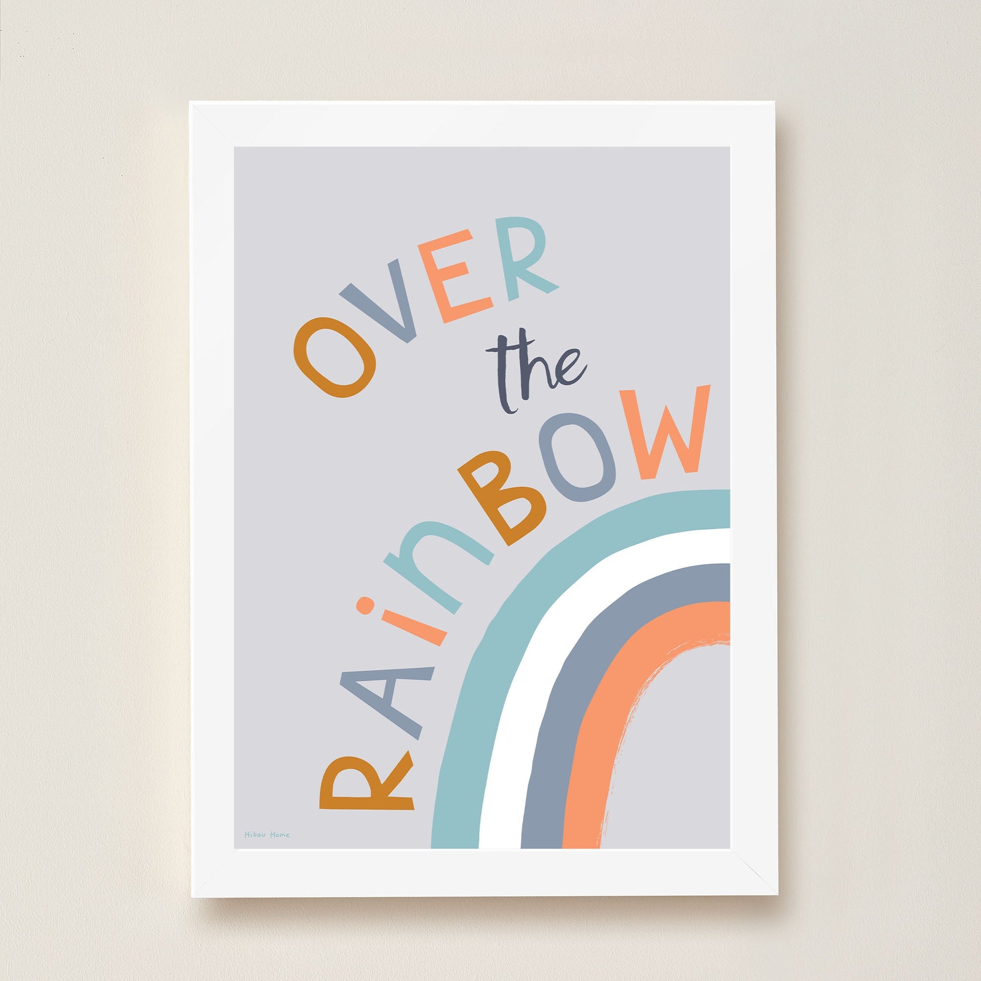Over the Rainbow Art Print for kids by Hibou Home