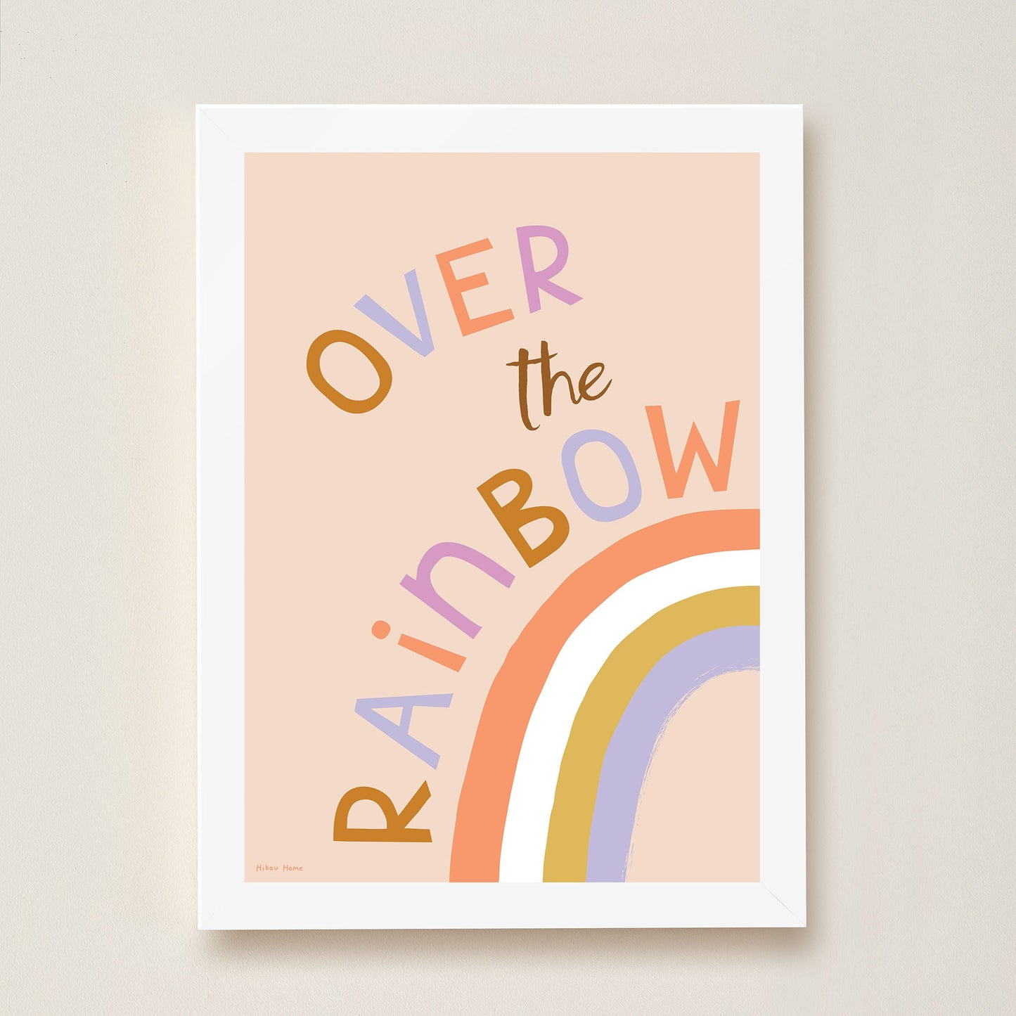 Over the Rainbow Art Print for kids by Hibou Home