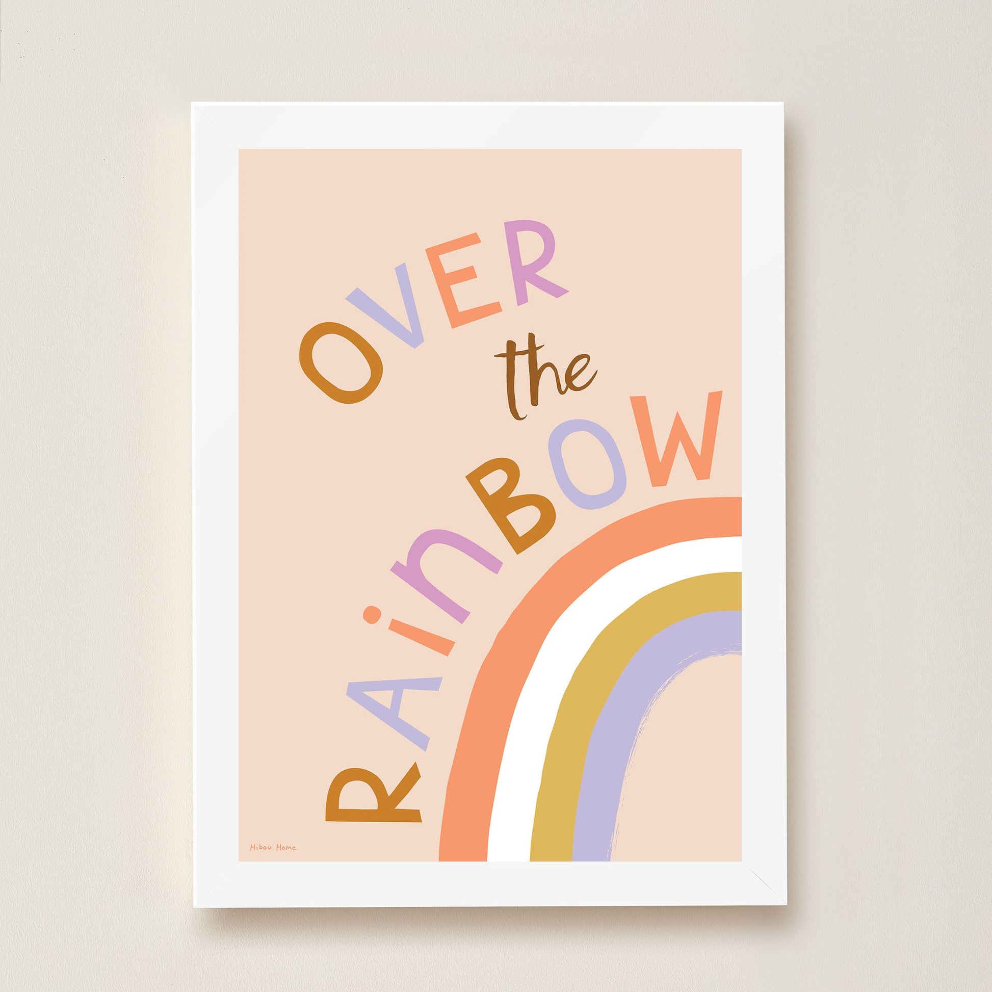 Over the Rainbow Art Print for kids by Hibou Home
