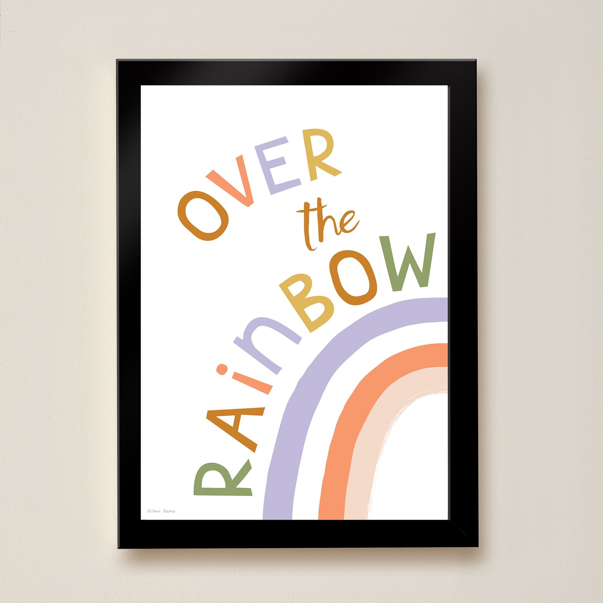 Over the Rainbow Kids Art Print by Hibou Home