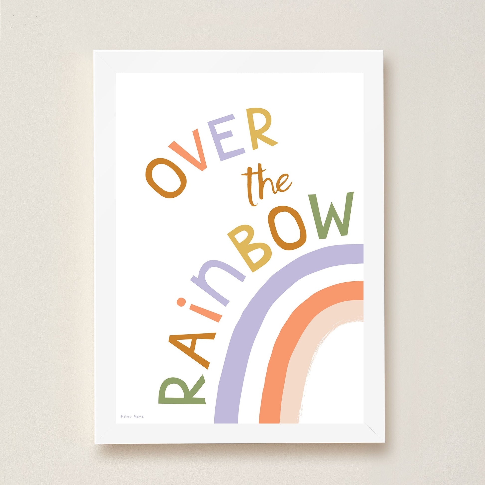 Over the Rainbow Kids Art Print by Hibou Home