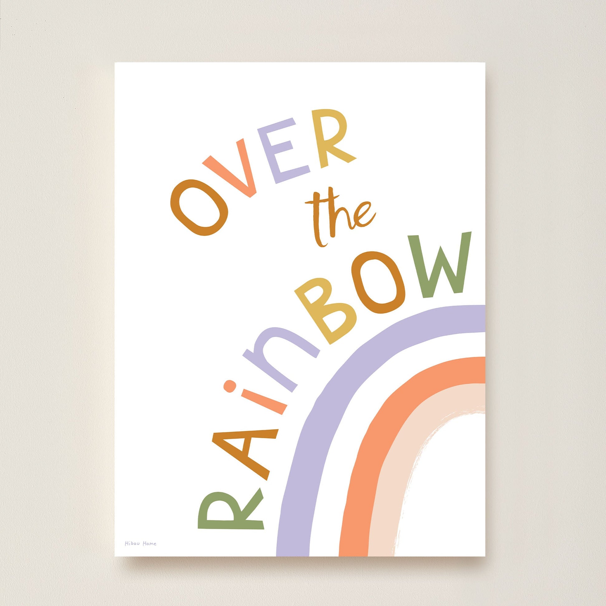 Over the Rainbow Kids Art Print by Hibou Home