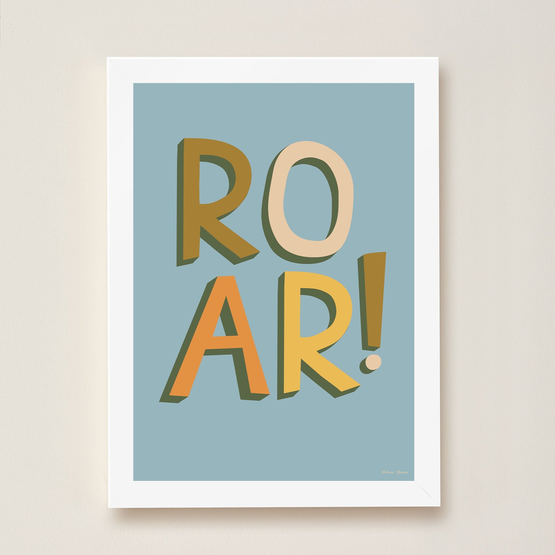 ROAR! Kids Art Print by Hibou Home
