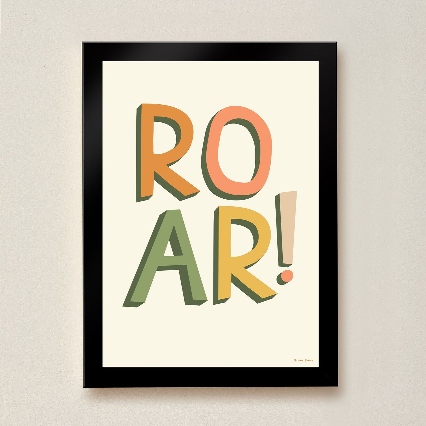 ROAR! Kids Art Print by Hibou Home