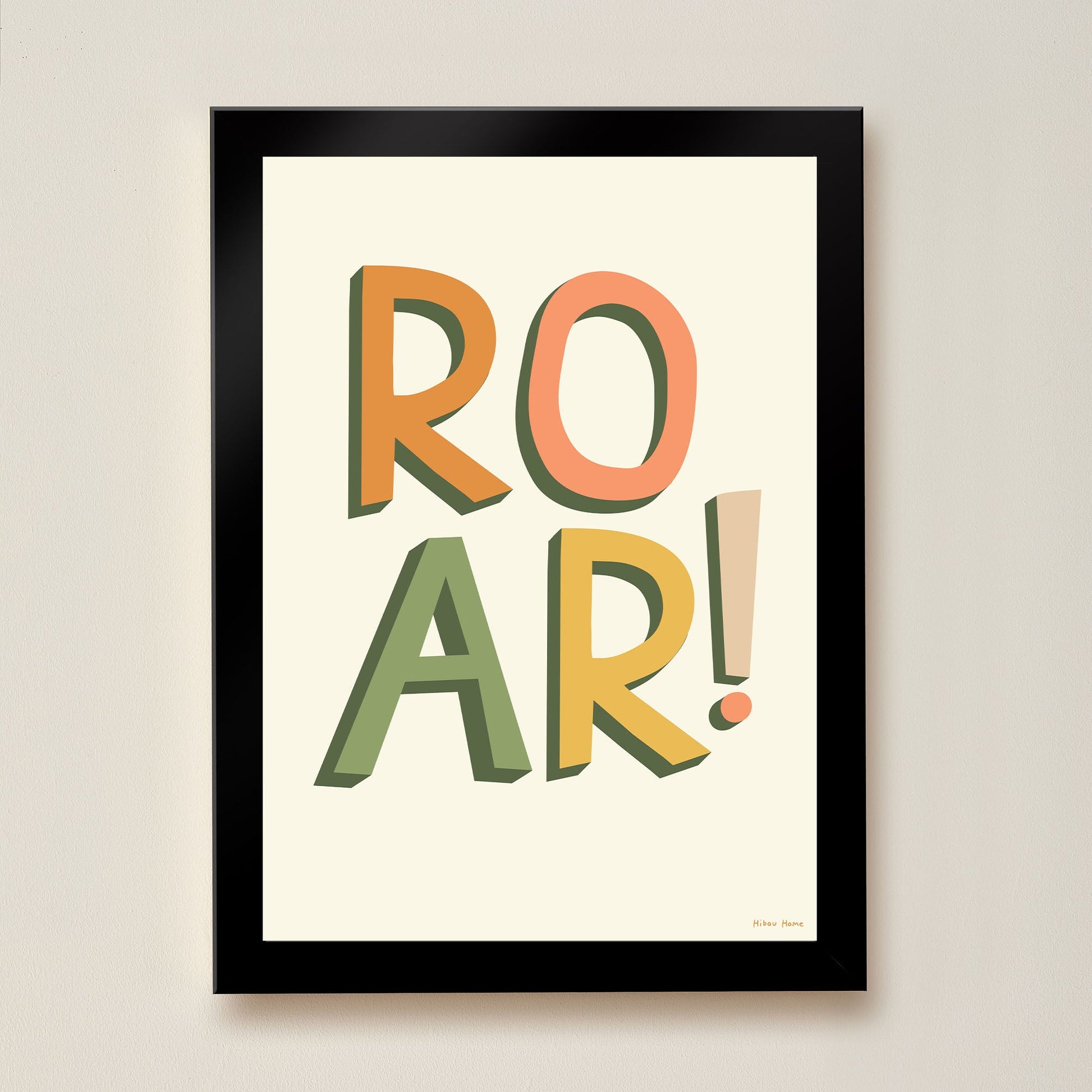 ROAR! Kids Art Print by Hibou Home