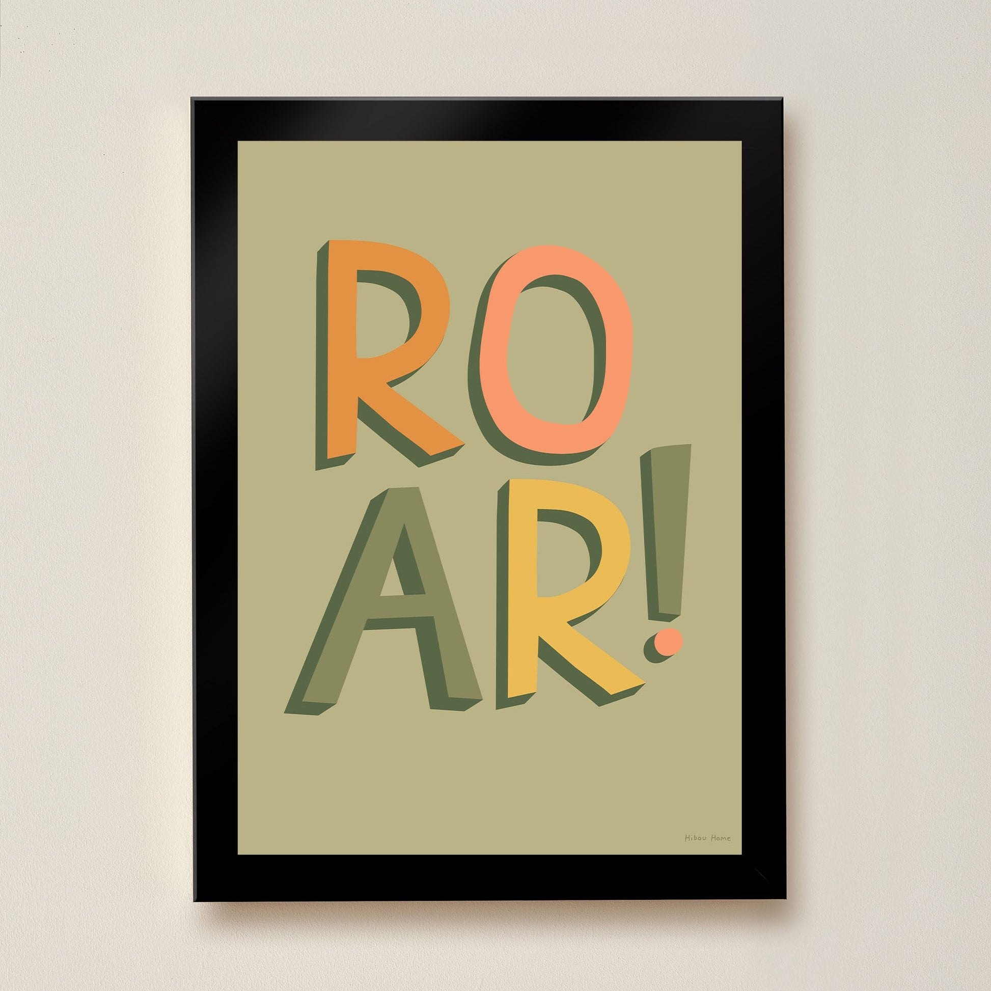 ROAR! Kids Art Print by Hibou Home