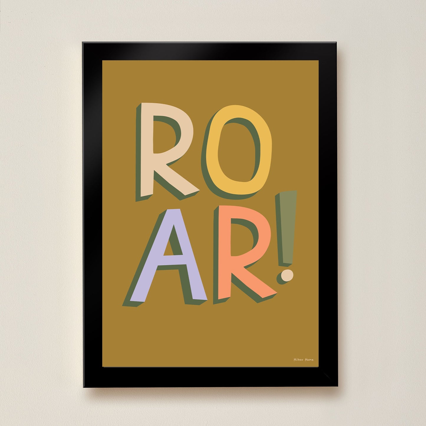 ROAR! Kids Art Print by Hibou Home
