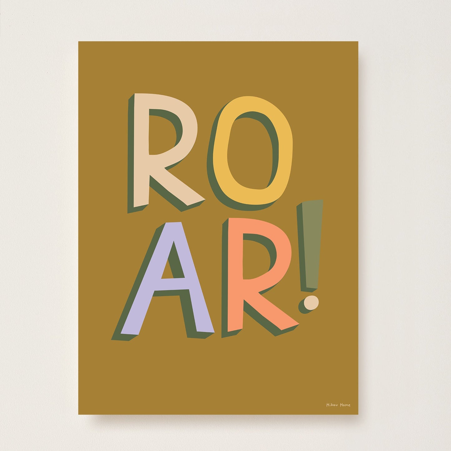 ROAR! Kids Art Print by Hibou Home