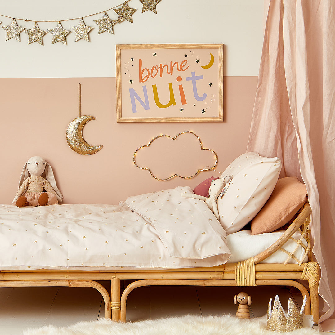 Hibou Bonne Nuit Art Print - Confetti Pink