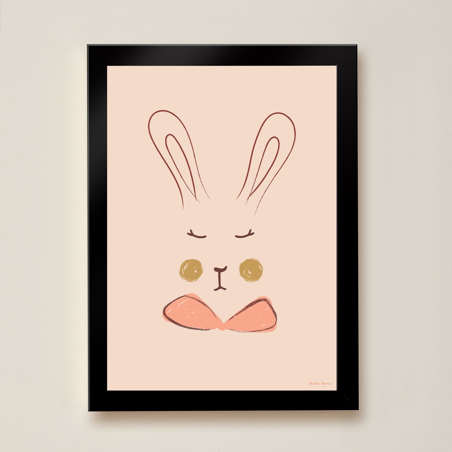 Sylvie Rabbit Kids Art Print by Hibou Home