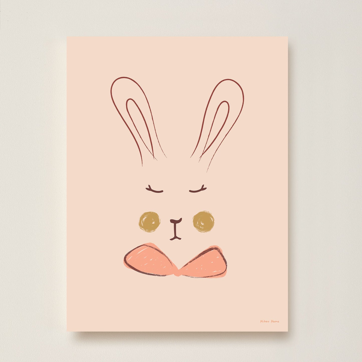 Sylvie Rabbit Kids Art Print by Hibou Home