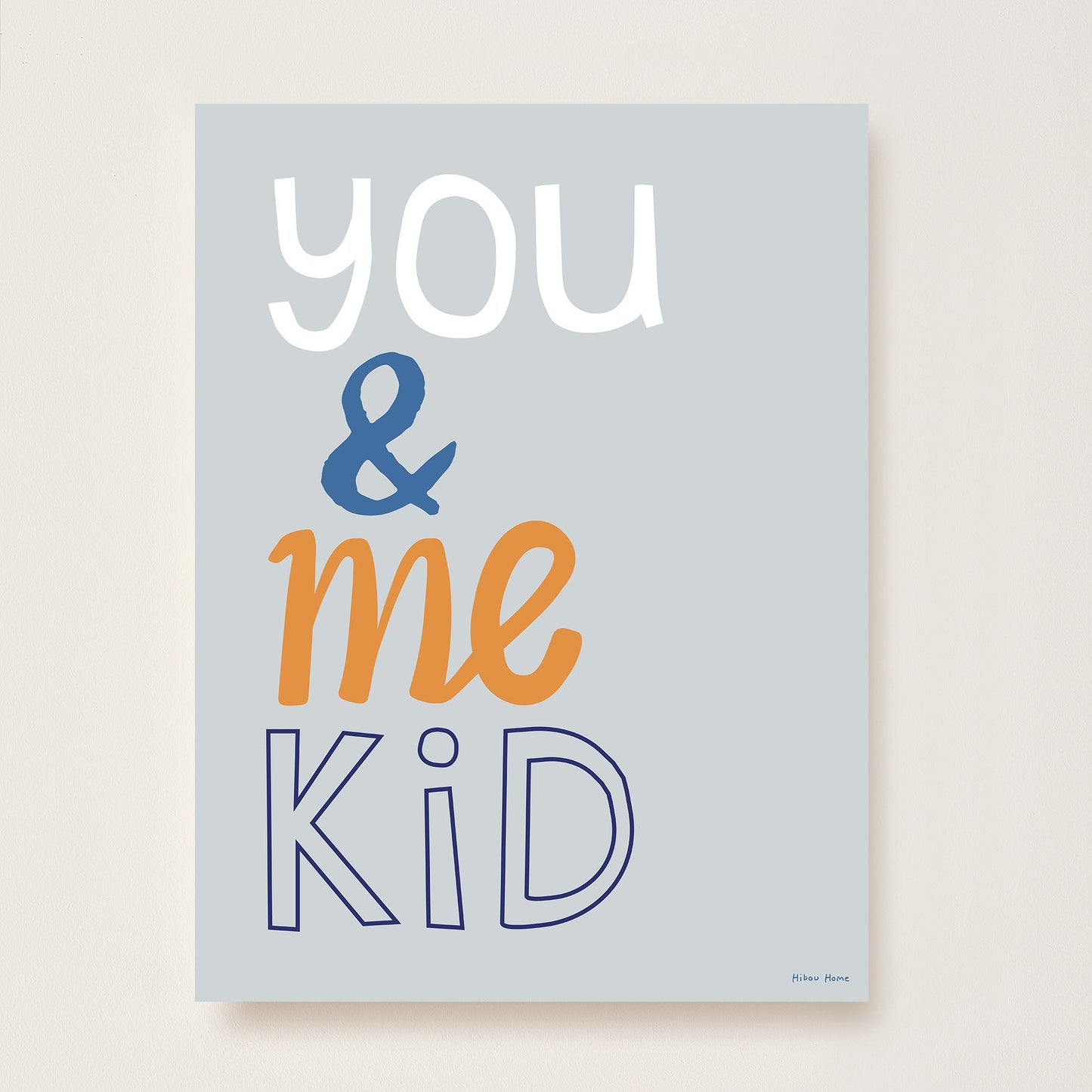 You & Me Kid Art Print by Hibou Home