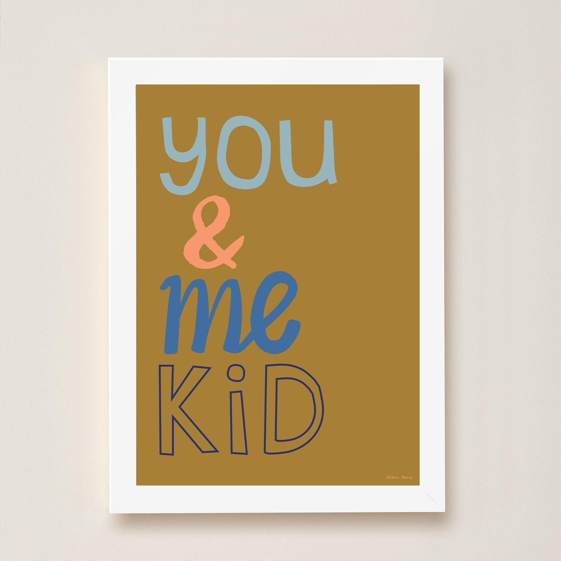 You & Me Kid Art Print by Hibou Home