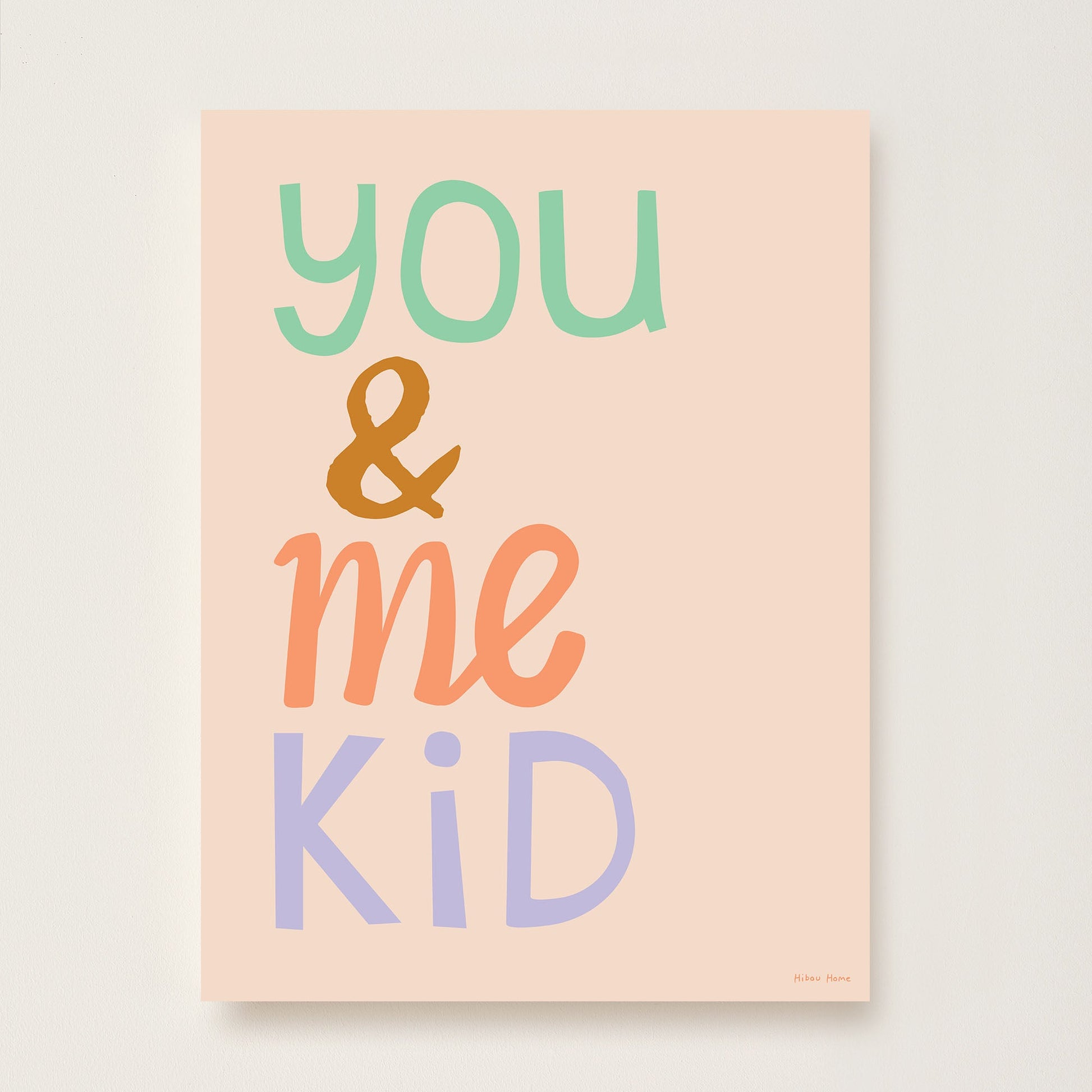 You & Me Kid Art Print by Hibou Home
