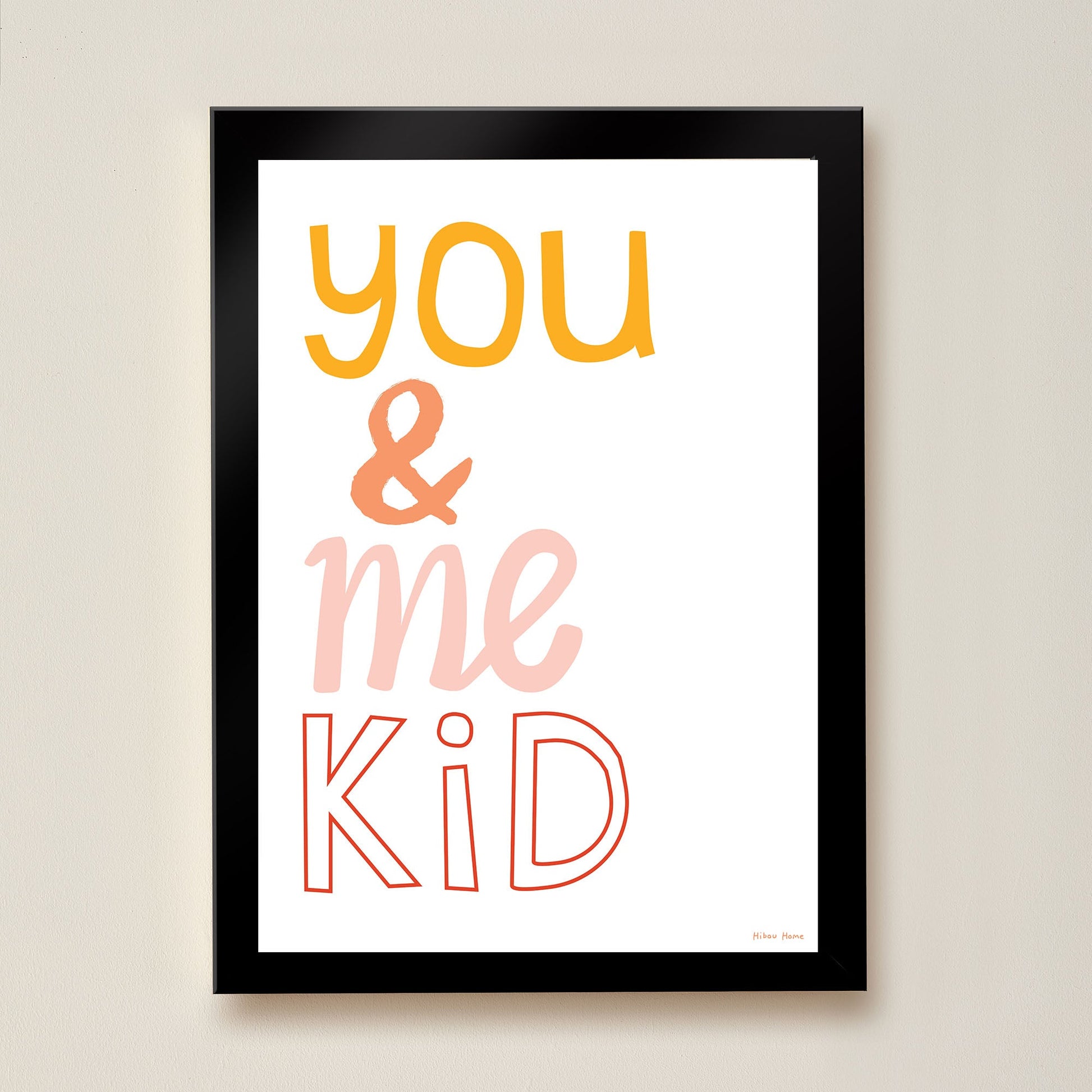You & Me Kid Art Print by Hibou Home