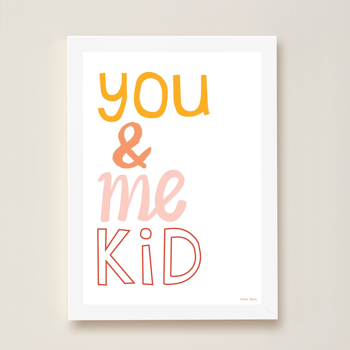 You & Me Kid Art Print by Hibou Home