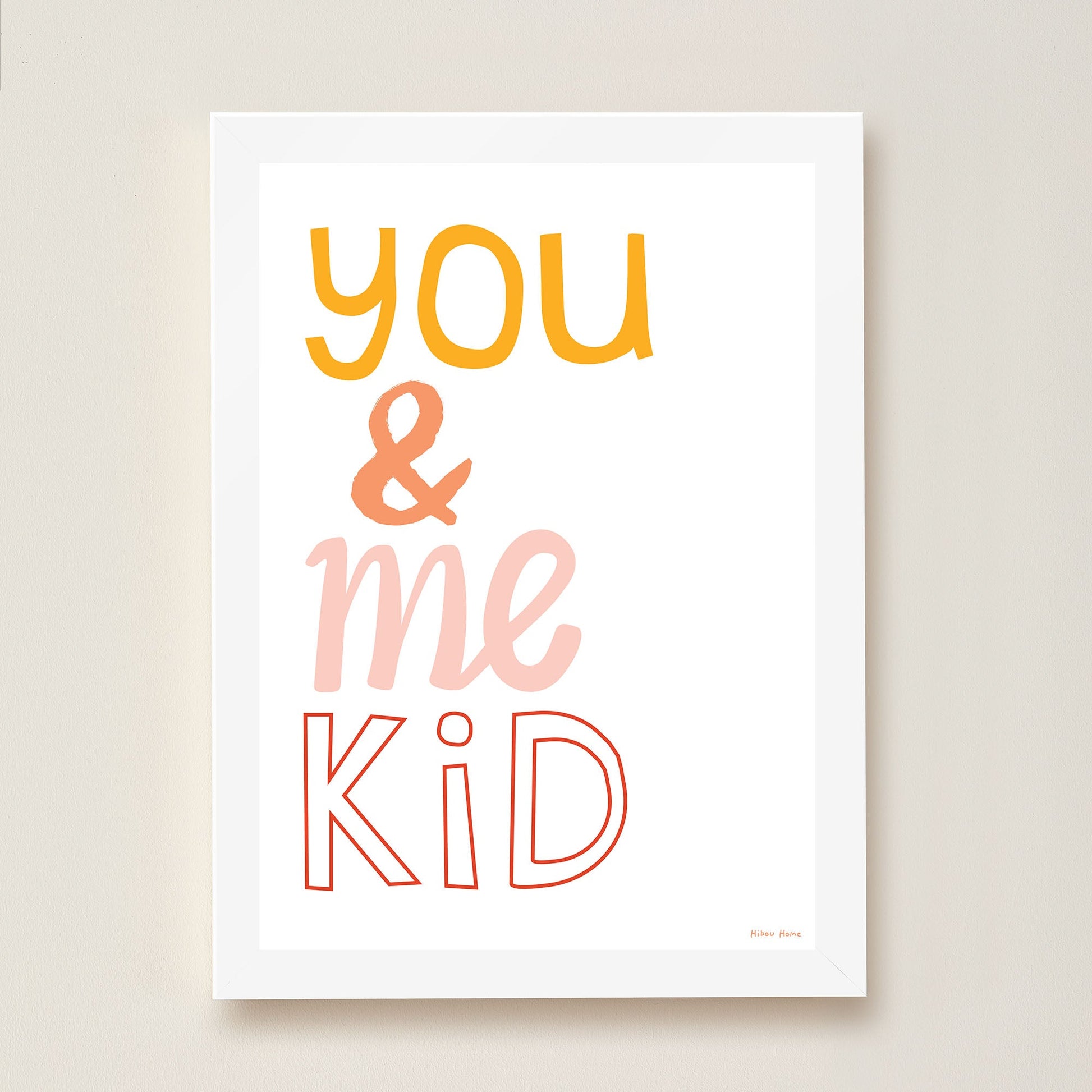 You & Me Kid Art Print by Hibou Home