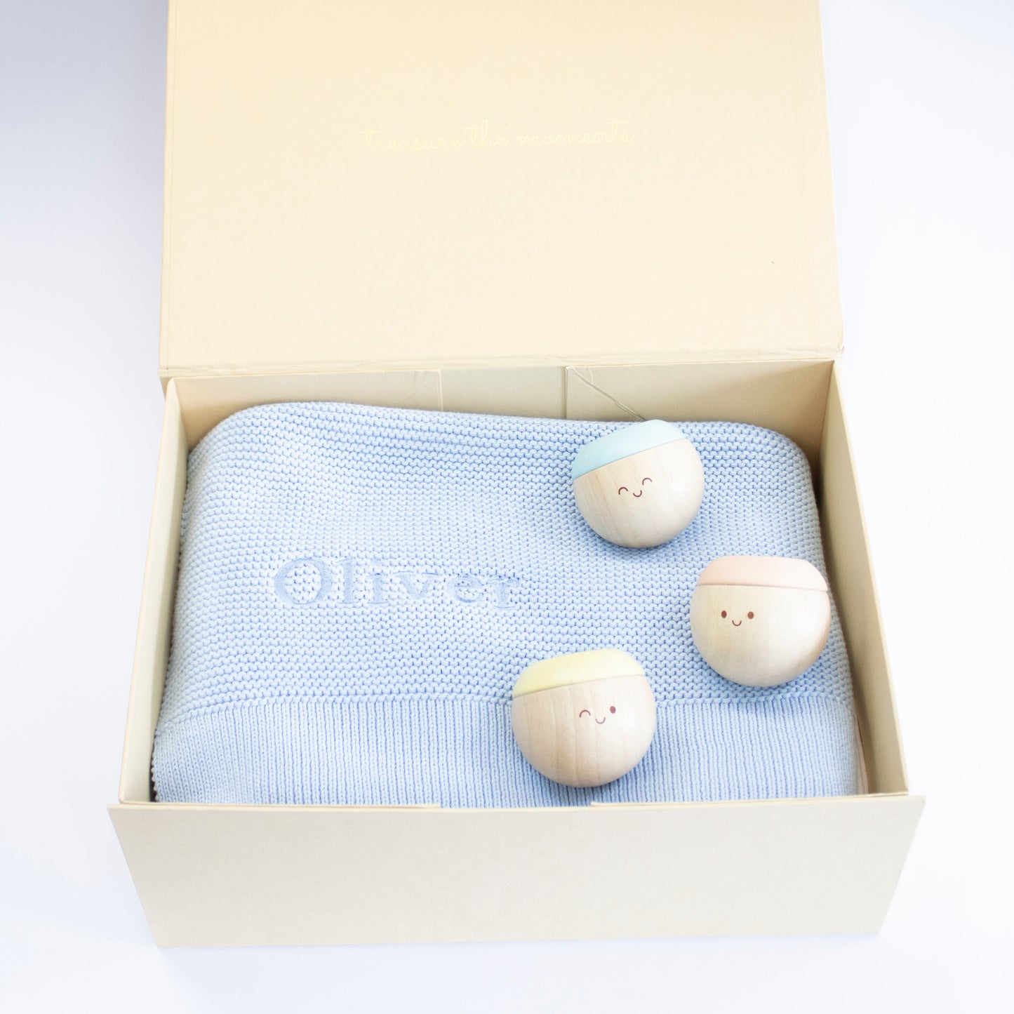 Blanket & Sensory Balls Personalised Baby Gift Set by The Baby Gifting Co.