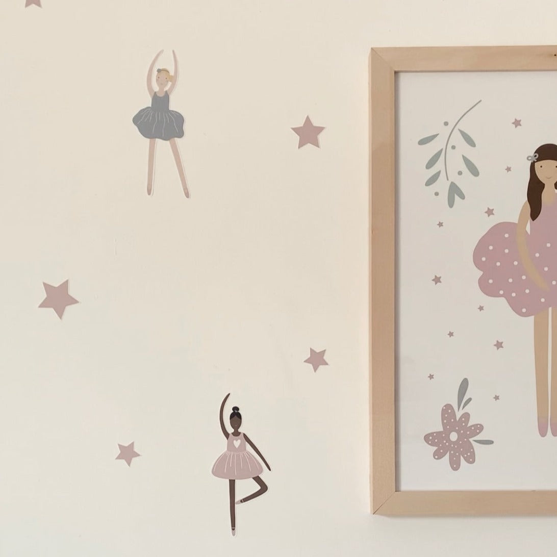 Ballerina Fabric Wall Stickers by The Little Jones