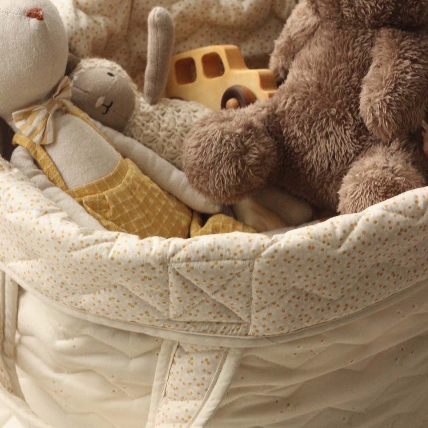 Avery Row Large Quilted Storage Basket - Wild Chamomile