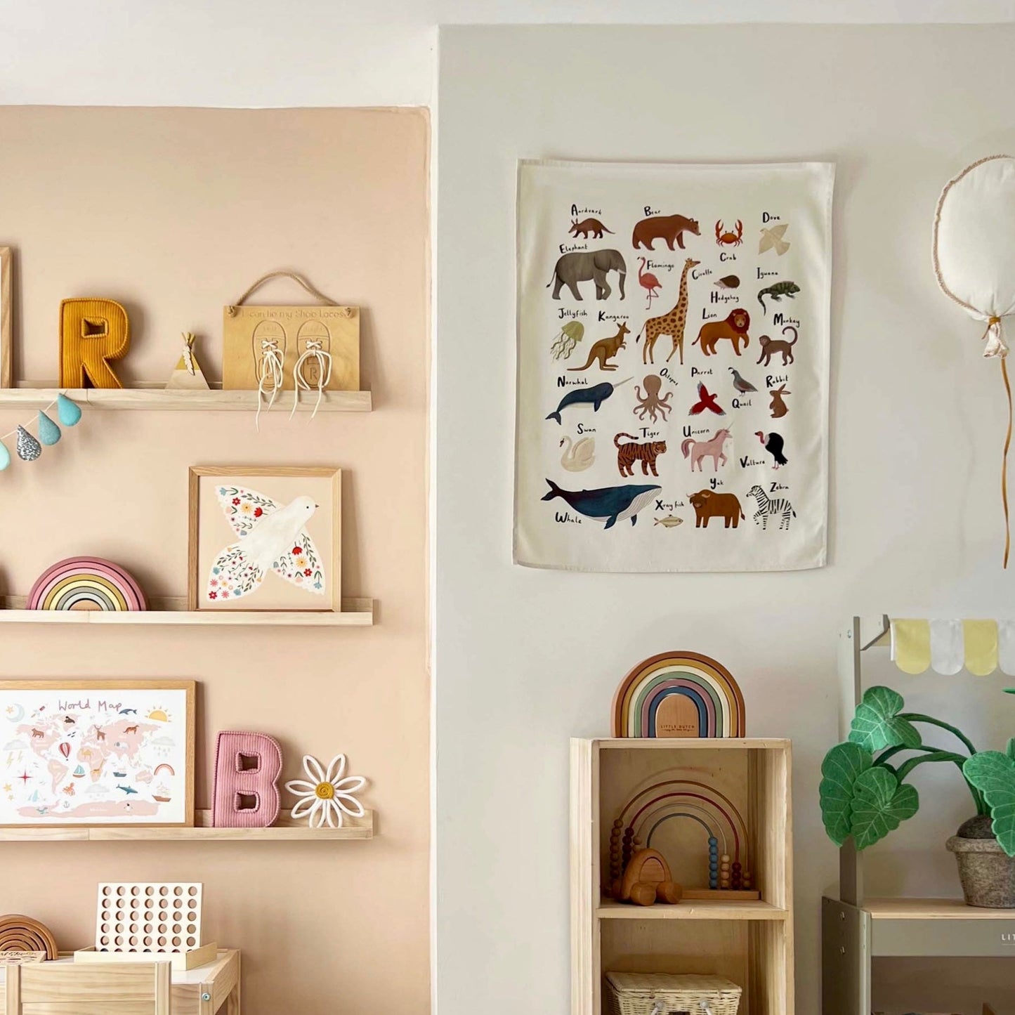 Animal Alphabet Wall Hanging by Kid of the Village