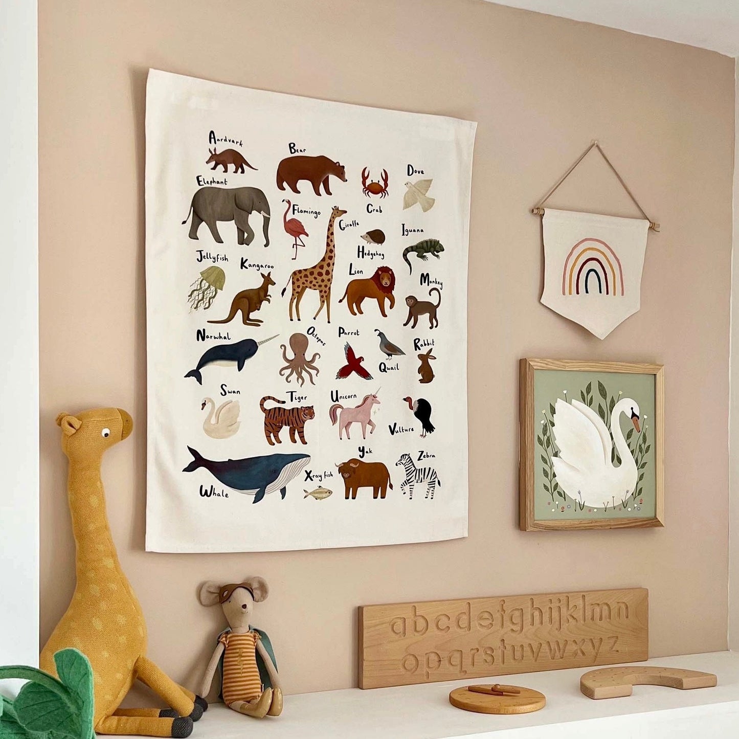 Animal Alphabet Wall Hanging by Kid of the Village